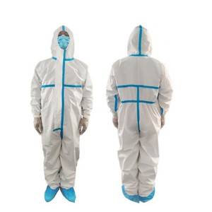 Microporous Coverall with Adhesive Tape