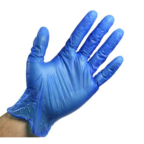 Disposable Blue Vinyl Gloves Lightly Powdered Featured Image