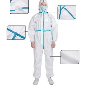 Polypropylene Microporous film Coverall with Adhesive Tape 50 – 70 g/m²