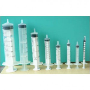 Three parts Disposable syringe