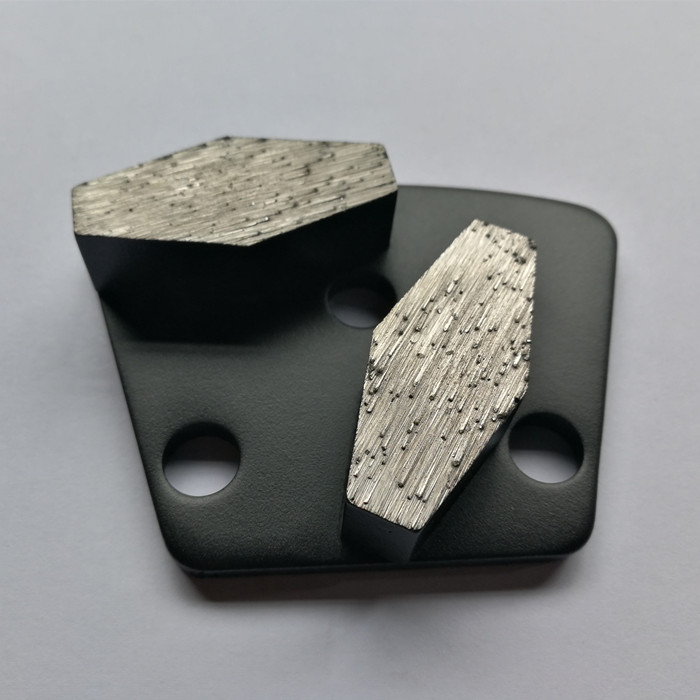 Trapezoid Concrete Floor Grinder Grinding Pad Polisher Metal Bond Grit 100