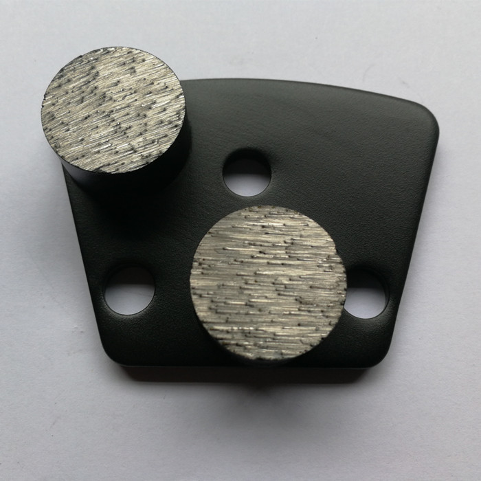 Trapezoid Metal Diamond Grinding Disc Concrete Grinding Pad 2 Bar Segments