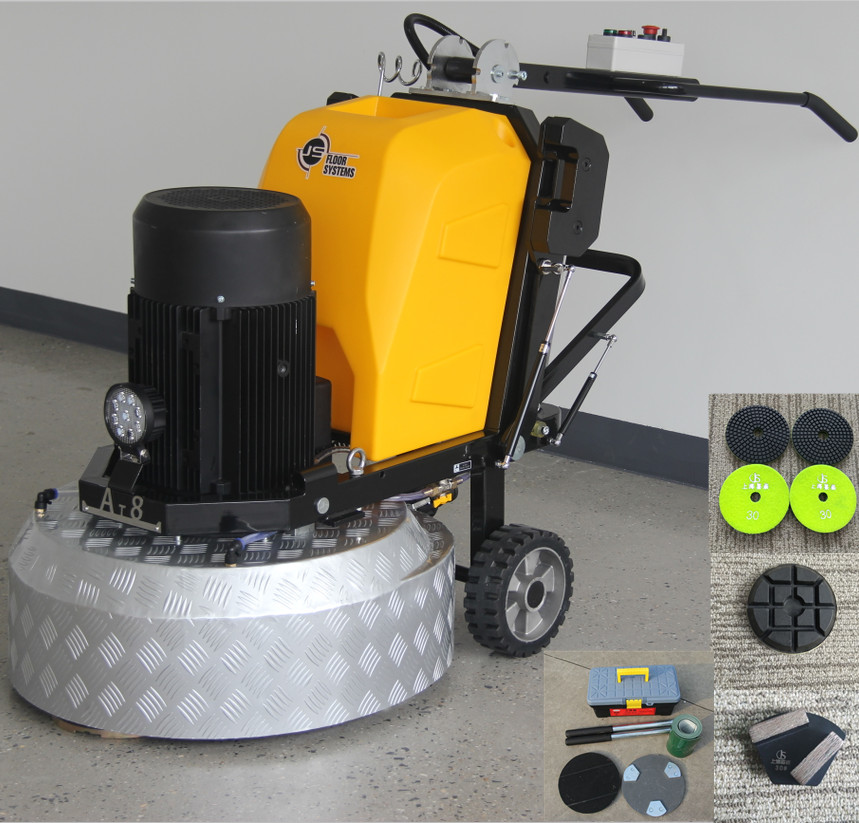 Terrazo Wet Dry Grinder Epoxy Coating Machine Paint Remover Polishing And Vacuuming Integration For Concrete Foundation Leveling