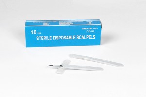 Disposable Carbon Steel Surgical Blades With Plastic Handle