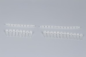 Ụlọ nyocha PCR tube 0.2ml 8 ibe Domed Cap
