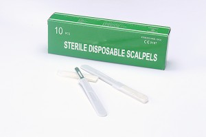 प्लास्टिक संभाल संग डिस्पोजेबल स्टेनलेस स्टील सर्जिकल ब्लेड