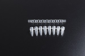Plastic Disposable PCR Tube 0.2ml 12 Strips Flat Cap