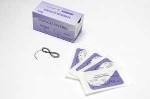PGA910 surgical suture thread with needles