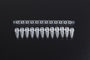 Plastic Disposable PCR Tube 0.2ml 12 Strips Flat Cap