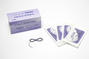 CE ISO godkjent absorberbare Medisinsk PGA kirurgisk sutur tråd med nåler for bruk på sykehus