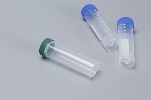 Ụlọ nyocha Disposable Plastic akpali mmasị 50ml yiri okoso Bottom Centrifuge tube