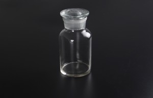 1403Reagent Bottle Clear Glass Wide Mouth With Ground In Glass Or Plastic Stopper