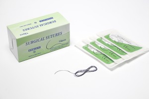 CE ISO godkjent ikkeabsorberbare Medisinsk nylon kirurgisk sutur tråd med nåler for bruk på sykehus
