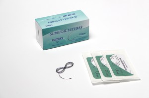 polyester kirurgisk suturtråd med nåler
