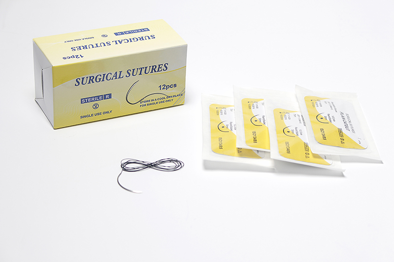 Absorbable Medical disposable Plain catgut surgical suture thread with needles for hospital use Featured Image