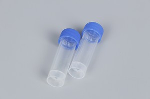 Plastic Cryovial Tubes 10ml na ịghasa Cap Self-guzo Bottom