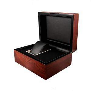 Factory wholesale Watch Box Large  Black Leather Display Glass Top Jewelry Gift Boxes Case Organizer