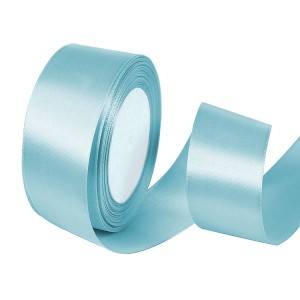 OEM China Haoxie Brand Custom Solid Colors Polyester Satin Ribbon Roll/poly Ribbon