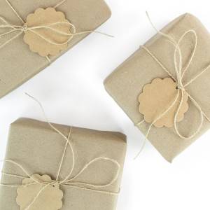Eco-dostane paper gift string hang tag ji bo xemilandina