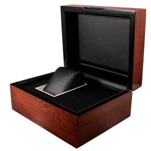 Caixa de relógio de presente de luxo de papel artesanal de couro de baixo preço de fábrica com logotipo oem