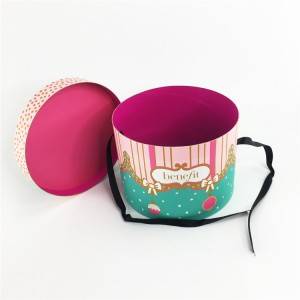 caja de regalo redonda artesanal para guardar sombreros o regalos