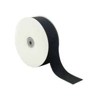 Black grosgrain polyester printed grosgrain ribbon by Roll
