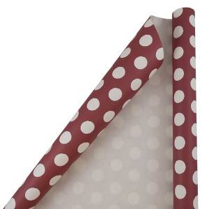 Single side dots prined art paper for gift wrapping