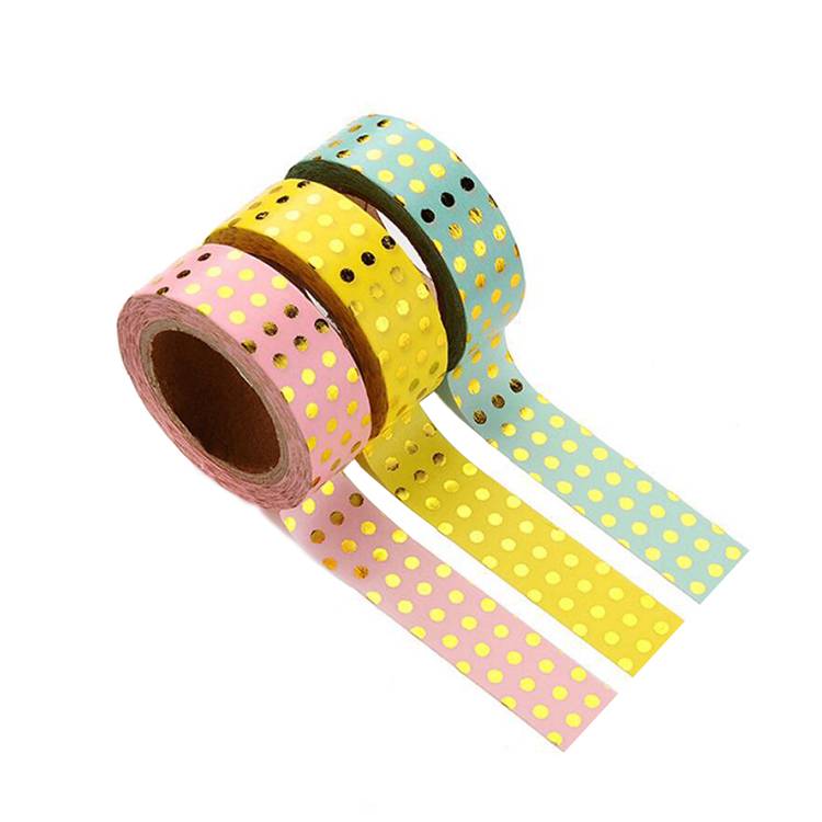 Impresión de cinta de lámina dorada de color washi Imagen destacada