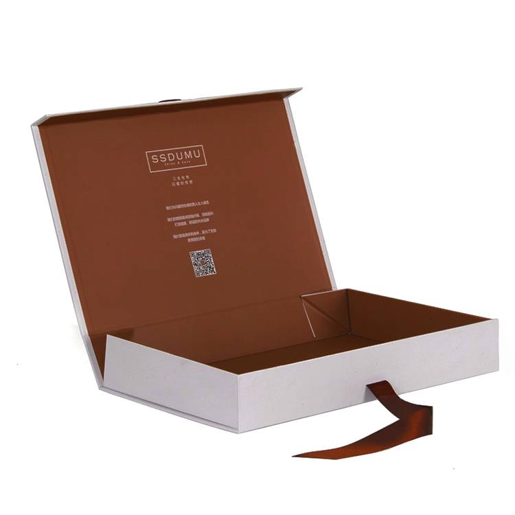 Custom interior folded paper board packing box printed logo cardboard gift box