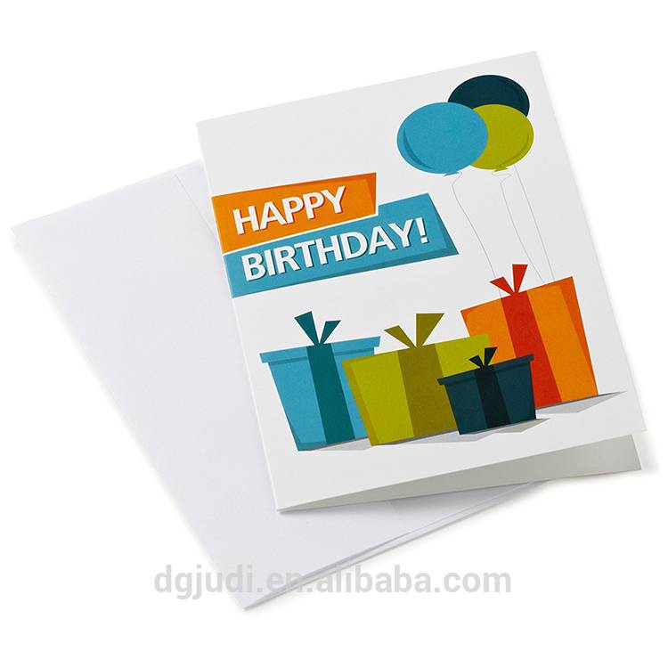 2017 High quality Custom Stickers -
 Customized Pattern Current Birthday Greeting Card include Envelope – JD Industrial