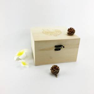 Boîte d'accessoires cadeaux en bois de pin naturel en gros