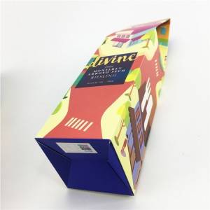 Custom gold foil art paper wine box can flat shipping