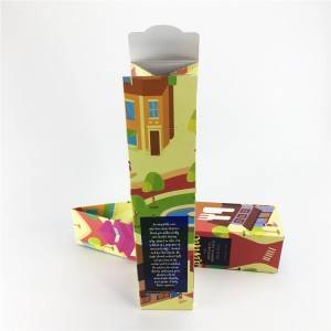 Custom gold foil art paper box wine can flat shipping