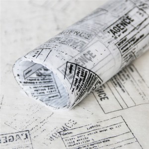 Carta tissue per imballaggio di rigalu stampata cù logu persunalizatu à pocu prezzu