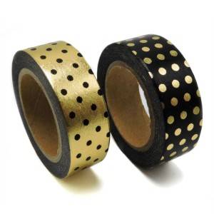 Custom foil washi paper tape golden masking tape