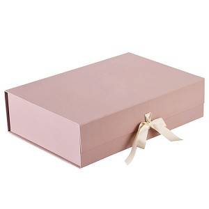 Magnetic foldable paper box, Flat pack gift box, Colorful printed paper packing box