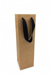 Kraft Shopping Paper Bag for wine bottle