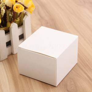 Proveedor mayorista de embalaje plegable rectángulo blanco cosmética Box-impresión de China