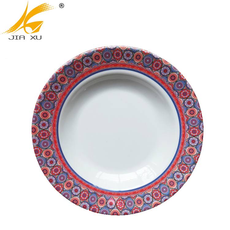 China Round Melamine Dinner Plates, White Round Dinner Plates Bulk