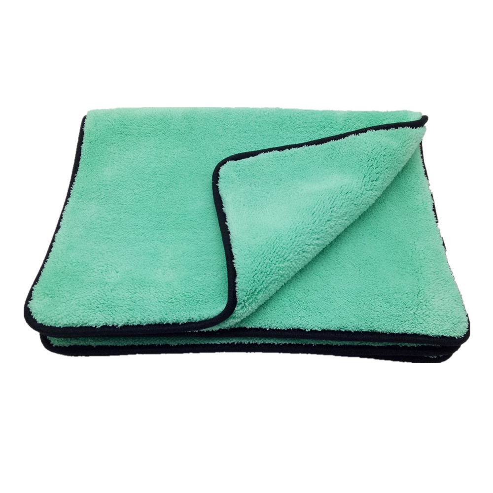 Green Plush Microfiber Towels Car Buffing Detailing Wash Towels Featured Image