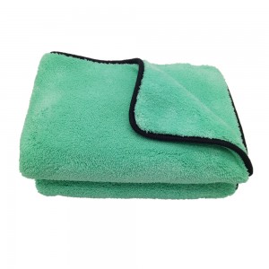 Green Plush Microfiber Towels Car Buffing Detailing Wash Towels