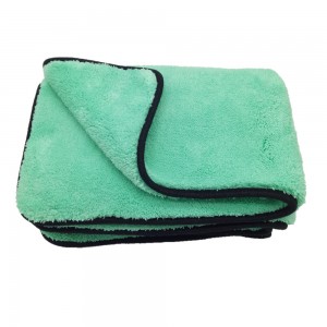 Green Plush Microfiber Towels Car Buffing Detailing Wash Towels