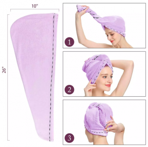 Super Water Absorbency Microfiber Hair Drying Turban Wraps Towel