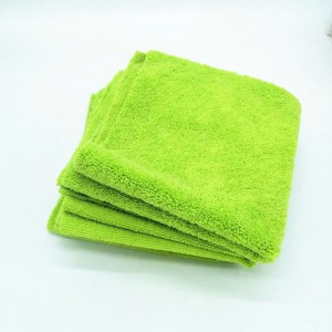 Microfiber dual pile towel car detailing buffing towel