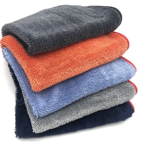Multi Colors 610GSM microfiber drying towel with high absorption custom size twist drying towel