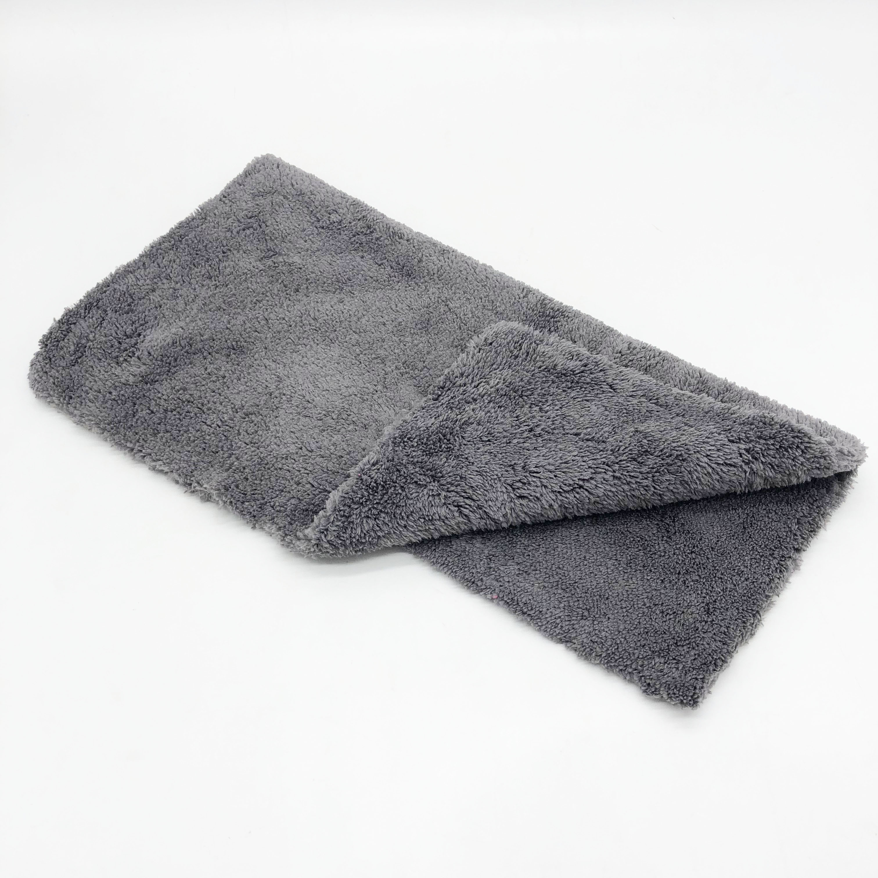 Blue Yellow Gray Plush Towel Microfiber Coral Fleece Towel for Car Detailing Featured Image