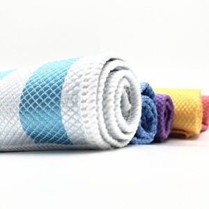 Glass Cleaning Car Care Towel Microfiber Diamond Fish Scale Cloth Terry Towel