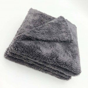 Blue Yellow Gray Plush Towel Microfiber Coral Fleece Towel for Car Detailing