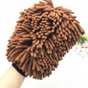 Auto detailing chenille wash mitt for car cleaning