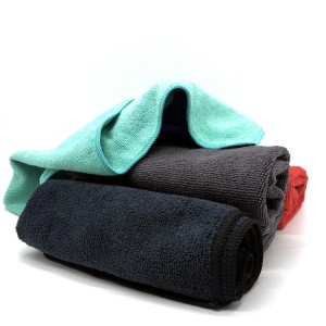 Car Washing and Drying Towel Microfiber Polyester Warp Knitting Cloth Stitching Edge